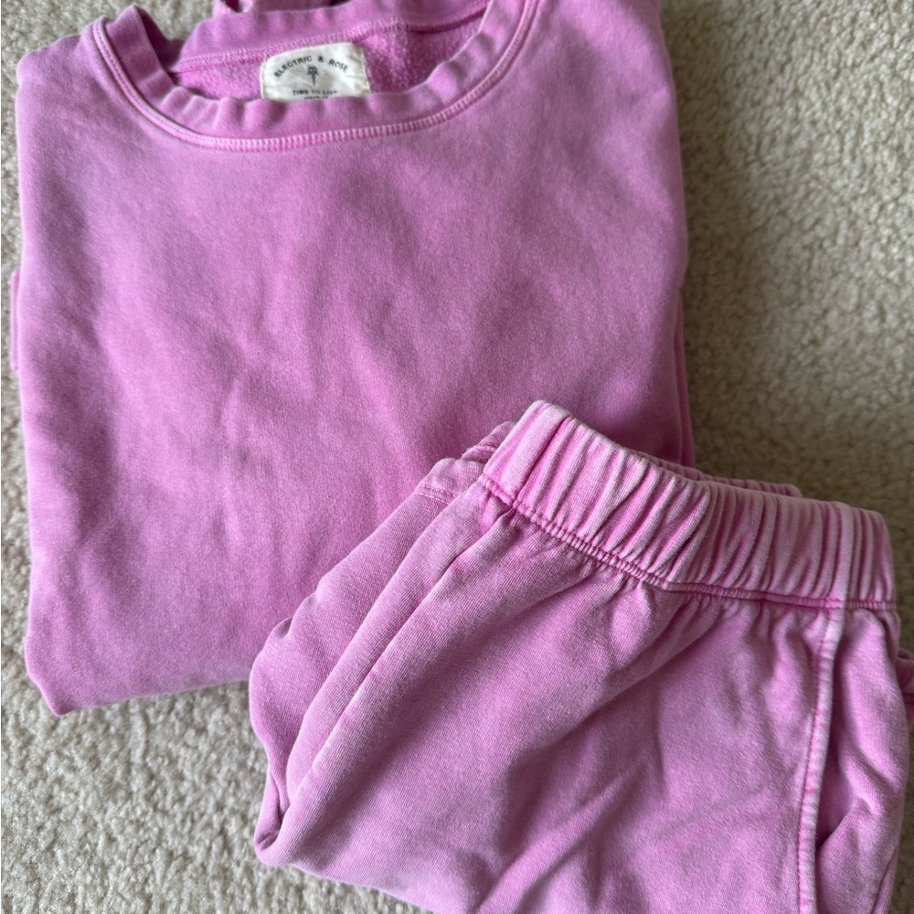 Electric & Rose Pink Cozy Sweatshirt and Jogger Set 💕